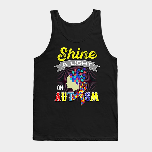 Shine A Light On Autism Tank Top by Claudia Williams Apparel